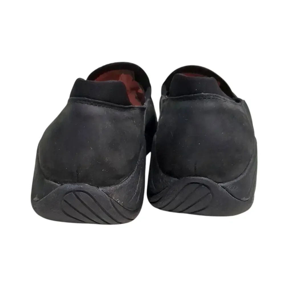 Merrell Moc Shoes Womens 7.5 Slip On Black Leather Suede Treviso Comfort Casual